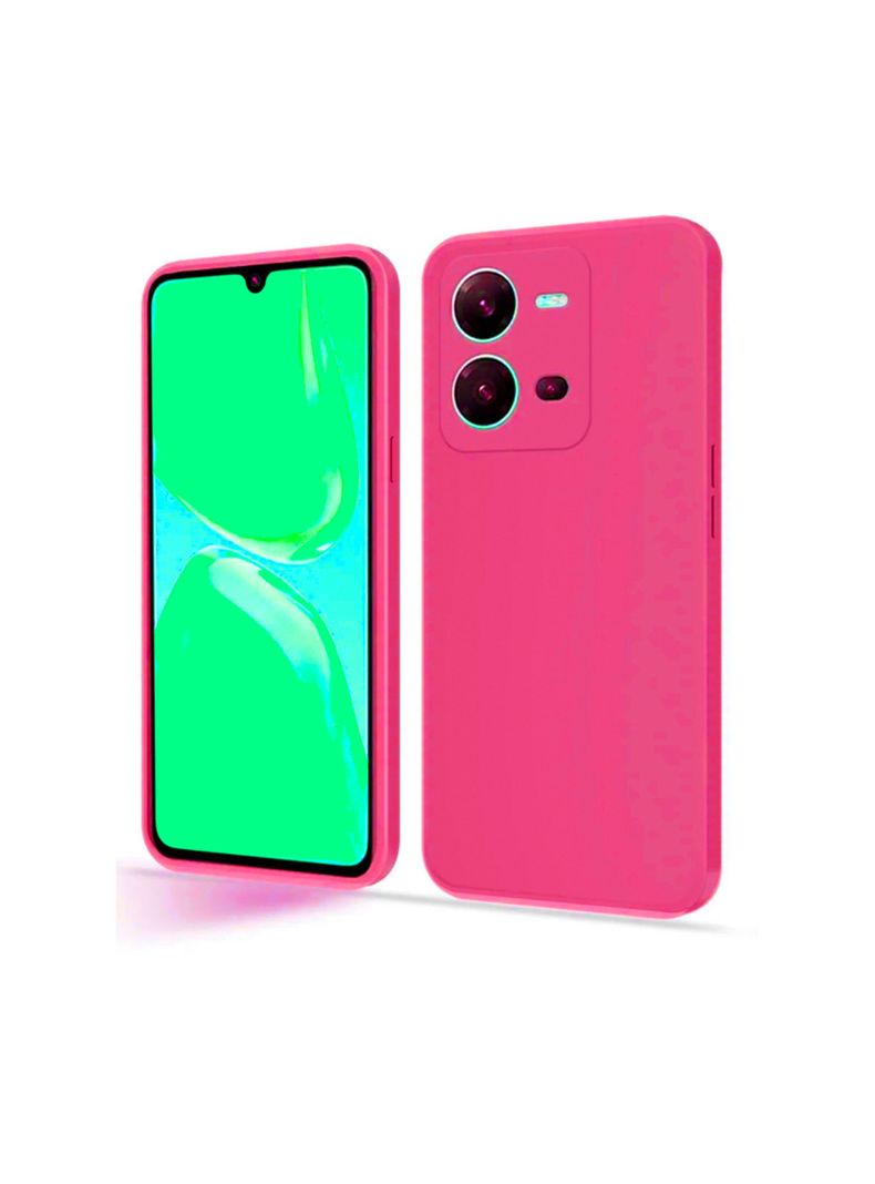 Carcasa Para Vivo V25 Goma Fucsia-0
