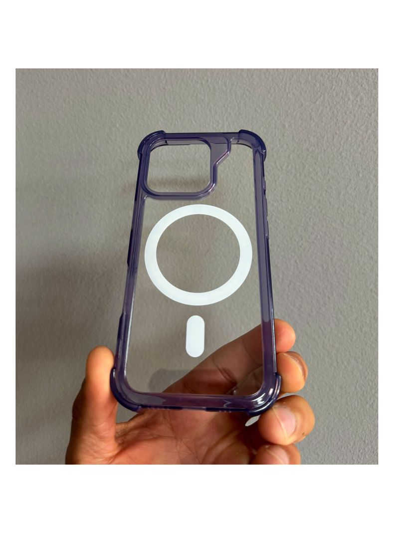 Carcasa Transparente Con Bordes Magsafe Para iPhone 16 Pro-0