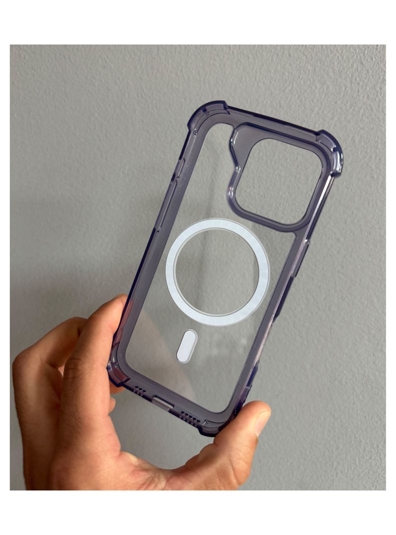 Carcasa Transparente Con Bordes Magsafe Para iPhone 16 Pro-2