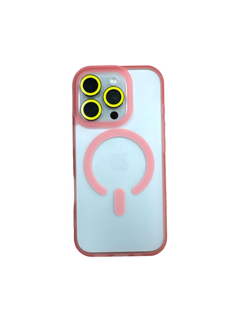 Carcasa Para iPhone 16 Pro Max Matte Magsafe Rosado-0