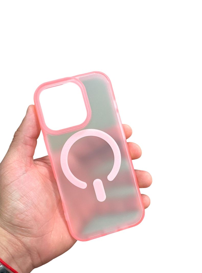 Carcasa Para iPhone 16 Pro Max Matte Magsafe Rosado-1