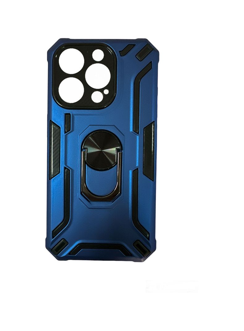 Carcasa Para iPhone 13 Con Anillo Soporte Azul Rey-0