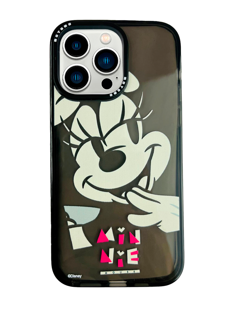 Carcasa Para iPhone 13 Pro Max Diseño Disney Minnie Negro-0