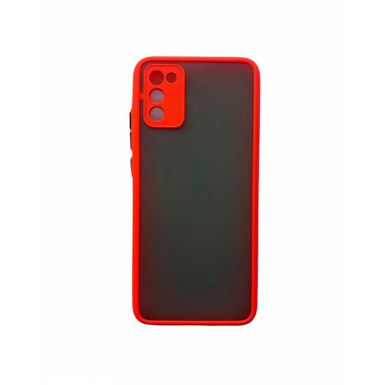 Carcasa Para Samsung A72 Mate Borde Rojo-0