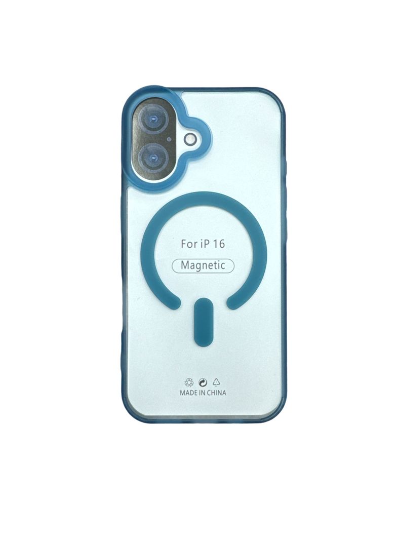 Carcasa Para iPhone 16 Matte Magsafe Azul-0