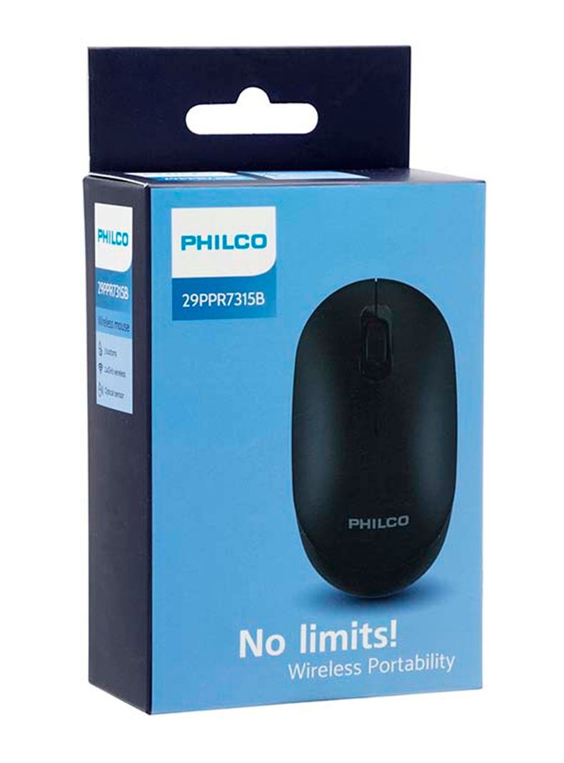 Mouse Inalambrico Con Receptor USB De 1600dpi Philco 315B-3