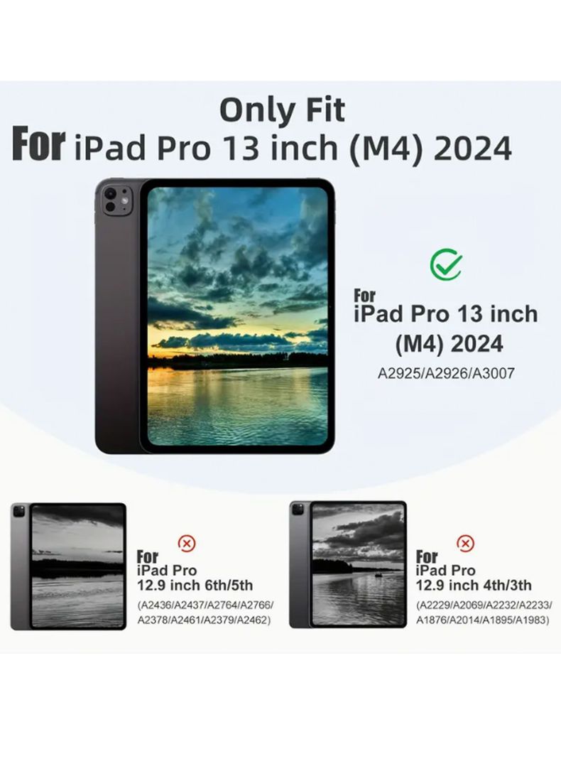 Funda Lamina Vidrio Smart Cover Para iPad Pro 13 M4 2024-4