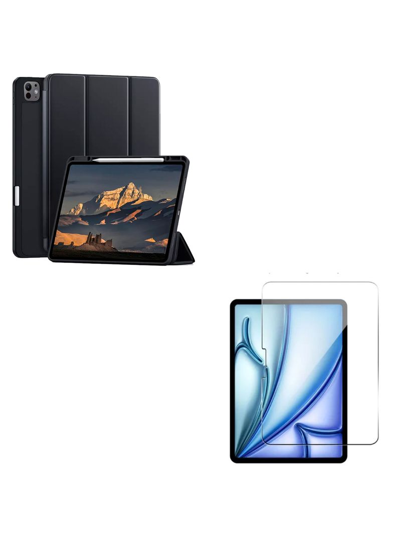 Funda Lamina Vidrio Smart Cover Para iPad Pro 13 M4 2024-1