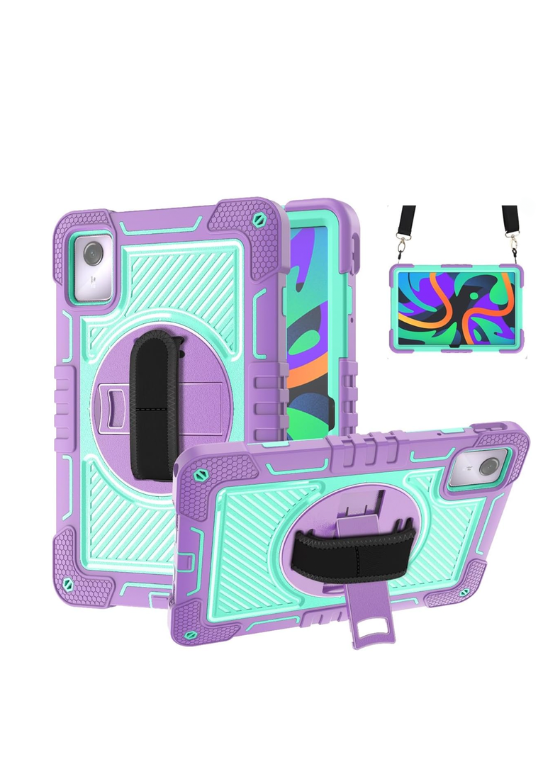 Funda Carcasa Antigolpes Armadura 360 Para Tablet Lenovo M11 Lila