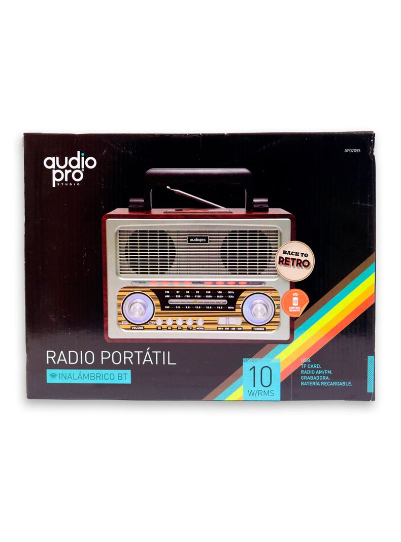Radio Retro Bluetooth Portátil Usb Auxiliar 055-2