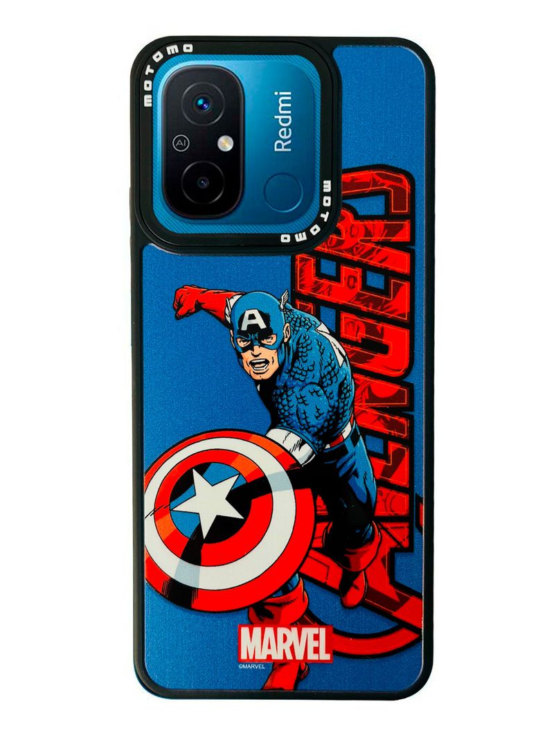Carcasa Compatible Con Xiaomi Redmi Note 12 Marvel Capitan America Azul