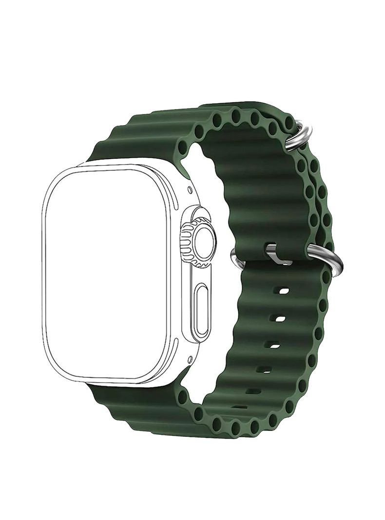 Reloj Inteligente Smart Watch 49mm Deportivo Verde 2 Correas-2