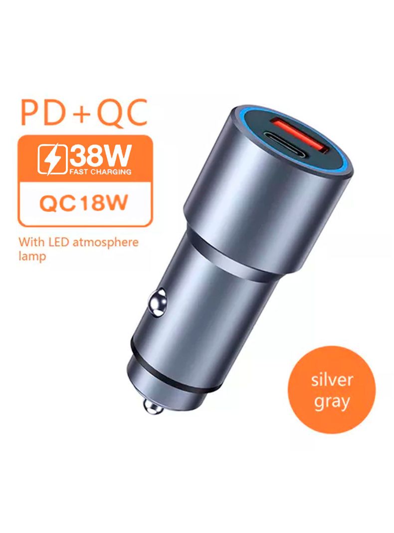 Cargador De Auto USB C De 38W Protección Carga Rapida MOPD38-2
