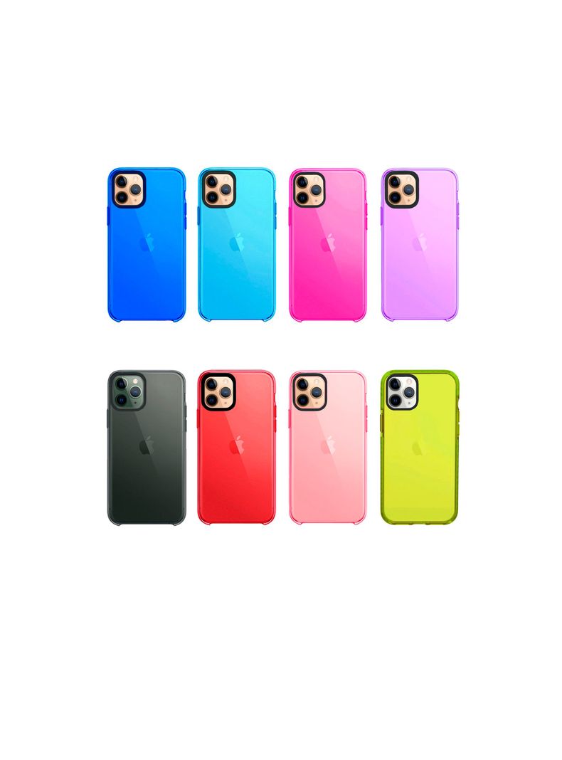Carcasa Para iPhone 14 Pro Max Reforzado Fluor Lila-1