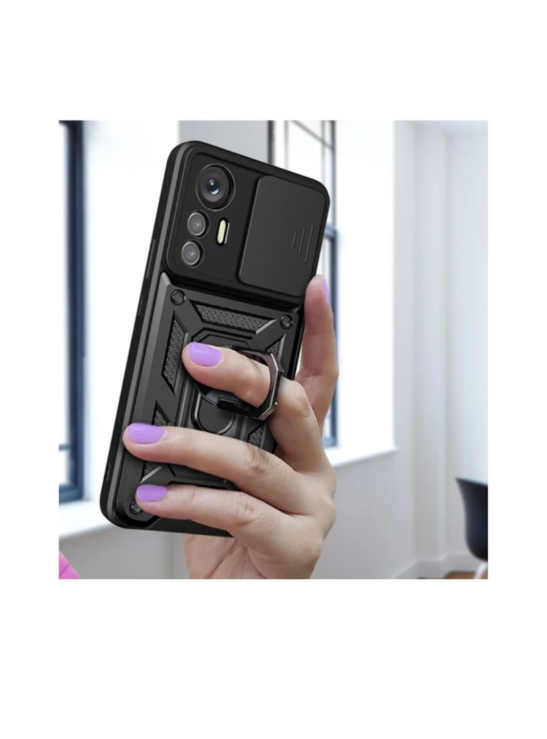 Carcasa Para Xiaomi Redmi 13C Anti golpes Soporte Rojo-1