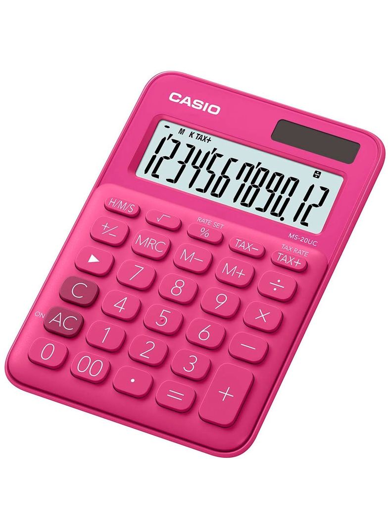 Calculadora Portatil Con Panel Solar 12 Digitos MS-20UC-RD-0