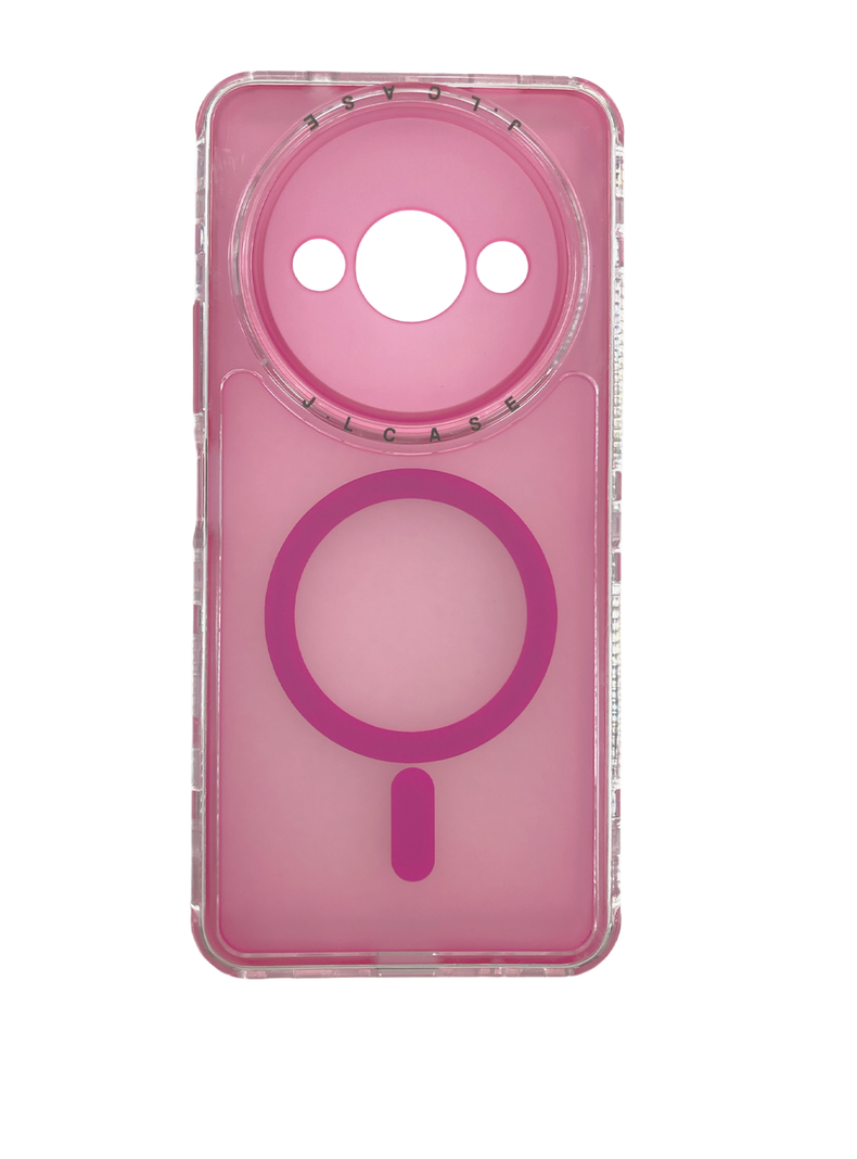 Carcasa Antigolpe 360 Para Xiaomi Redmi A3 Magsafe Rosado-0