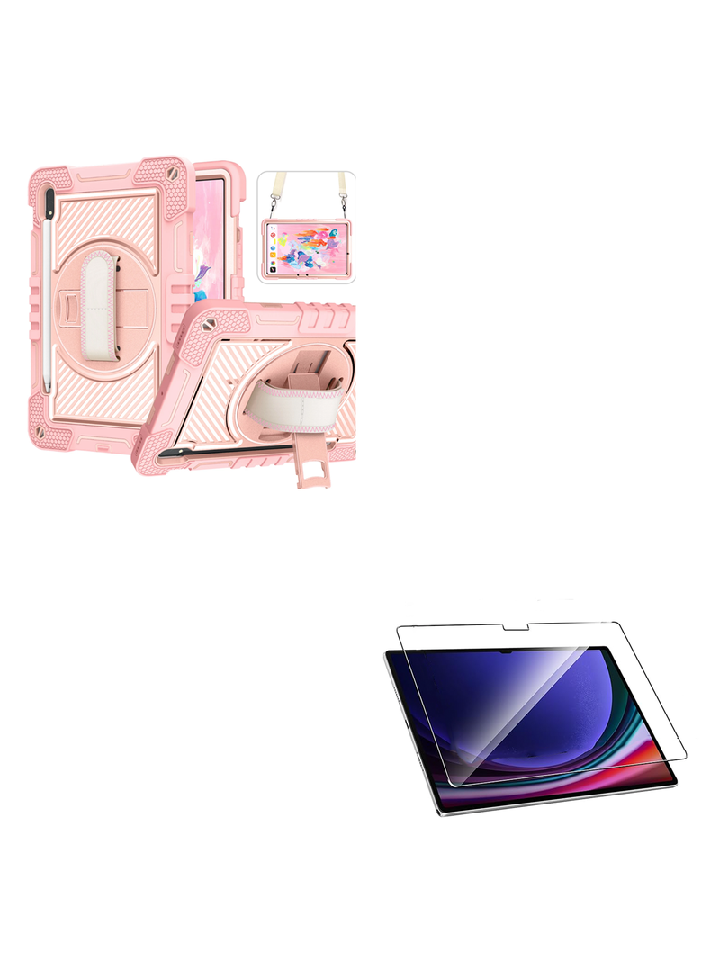 Funda Armadura 360 Lamina Vidrio Para Samsung Tab S9 Fe
