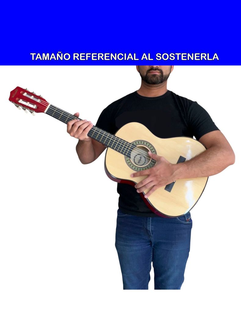 Guitarra Clasica Mediana 36 Pulgada Madera Con Funda Hendrix-1