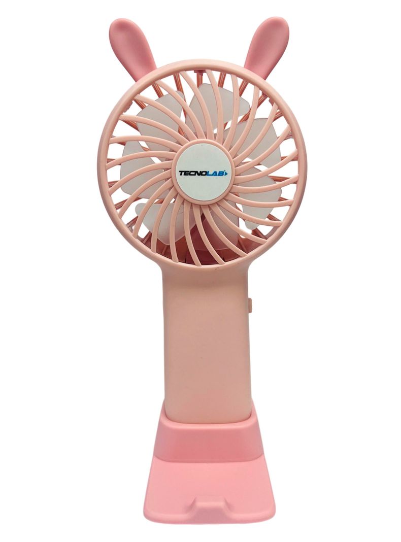 Mini Ventilador Portatil Recargable Tecnolab TL672 Rosado-1