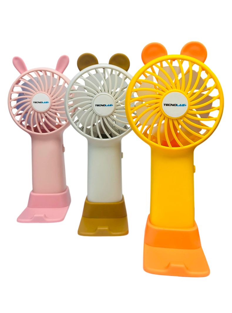 Mini Ventilador Portatil Recargable Tecnolab TL672 Rosado-3