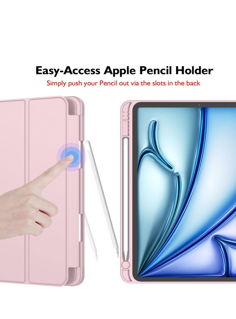 Carcasa Funda Smart Cover Para iPad Air 13 M2 2024 Rosado-1