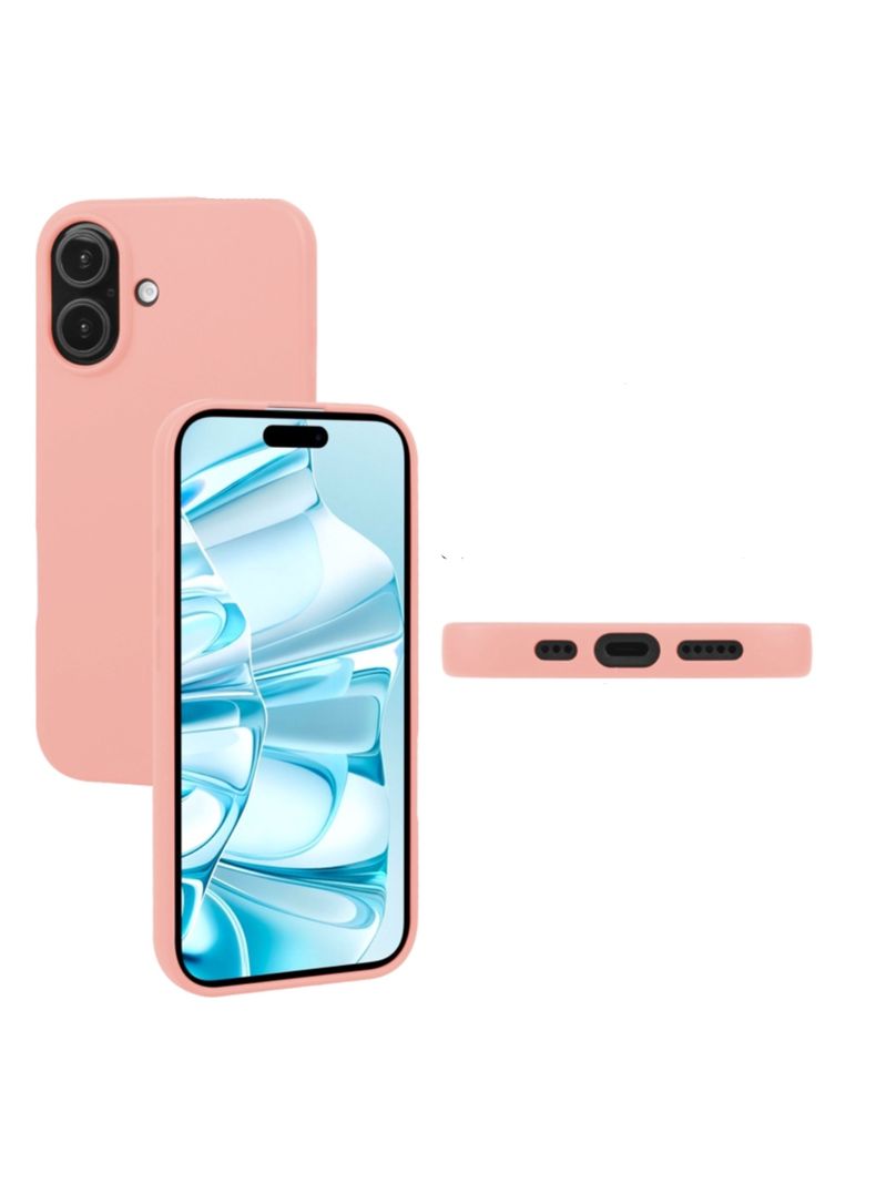 Carcasa Lamina Vidrio Para iPhone 16 Azul Rosado-1