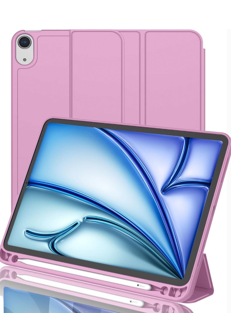 Funda SmartCover Compatible Con iPad Mini 6 Con Ranura de Lapiz Lila