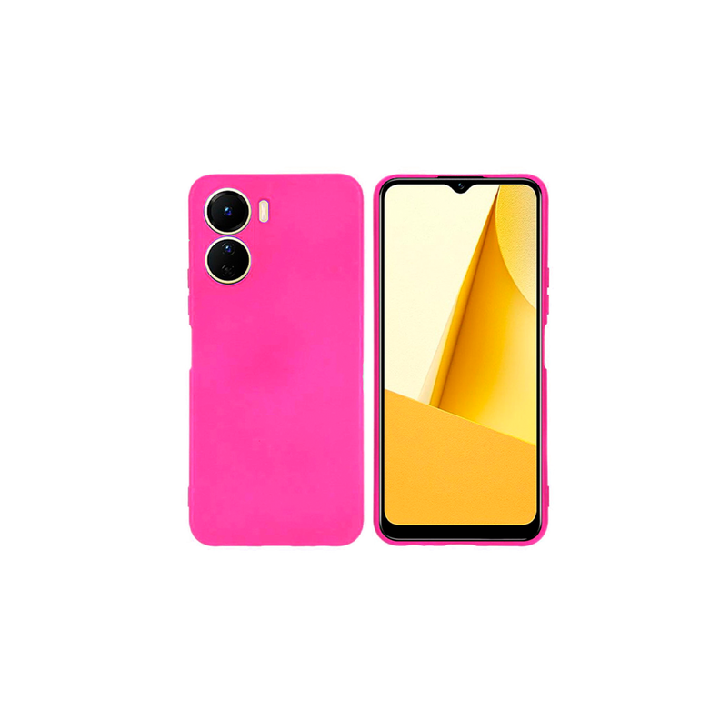 Carcasa Compatible Con Vivo Y16 Goma Fucsia