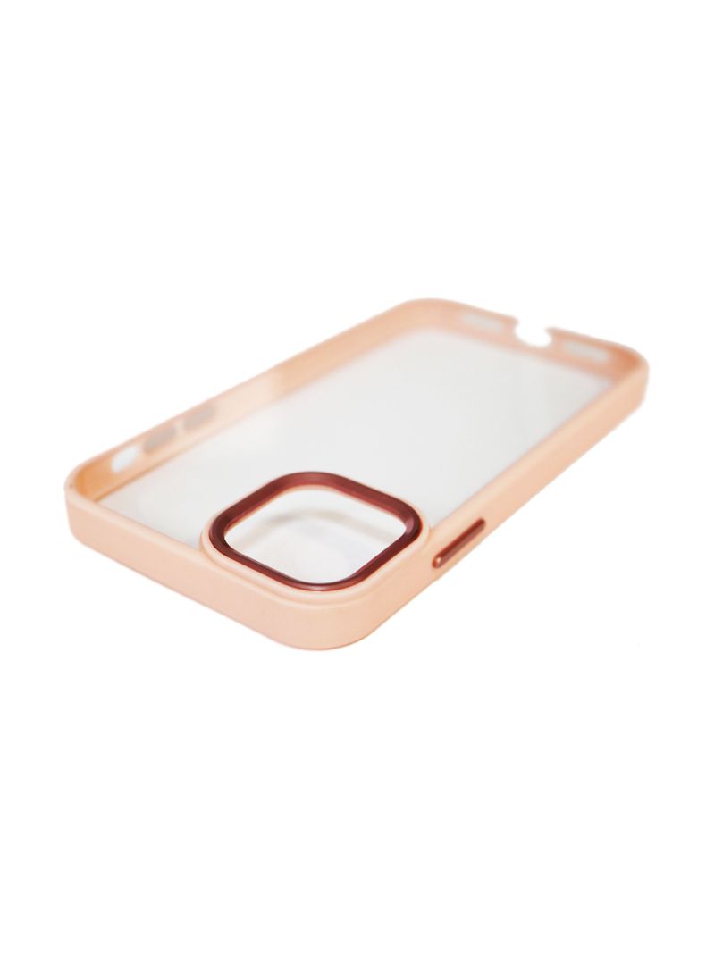 Carcasa Anti-Shock Para iPhone 13 Pro Max Borde Rosada-1