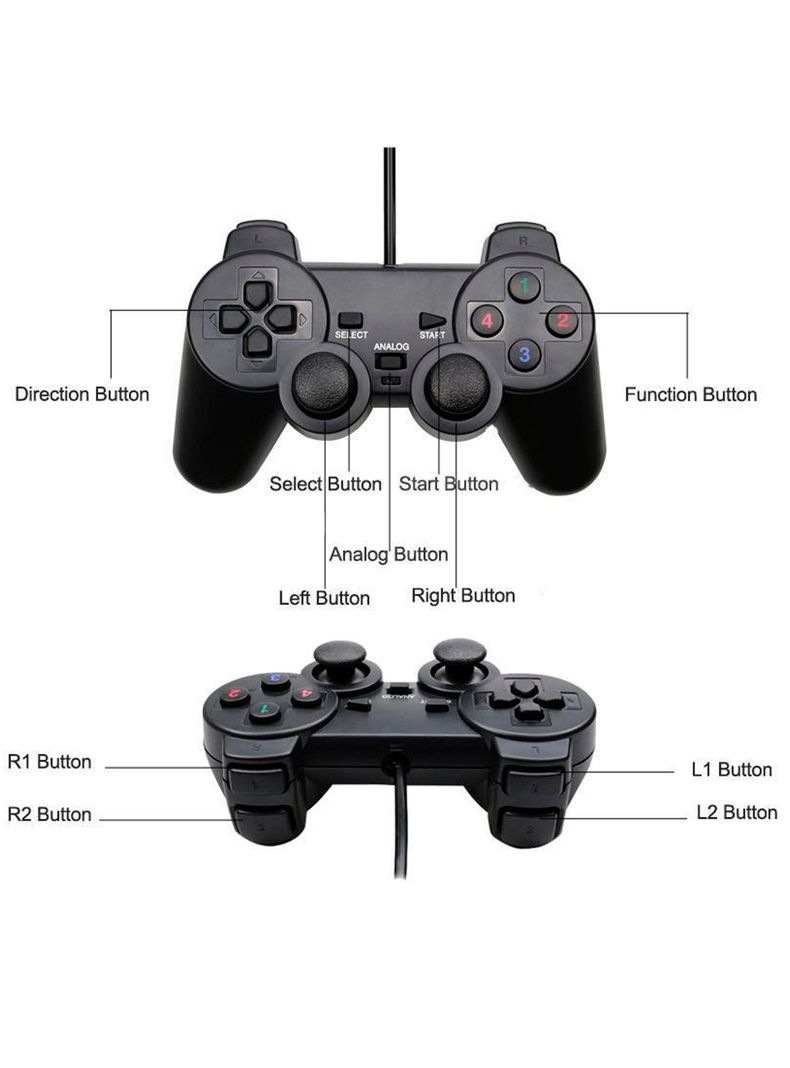 Control Joystick Con Cable USB Para PC Notebook Mi-Silver-3