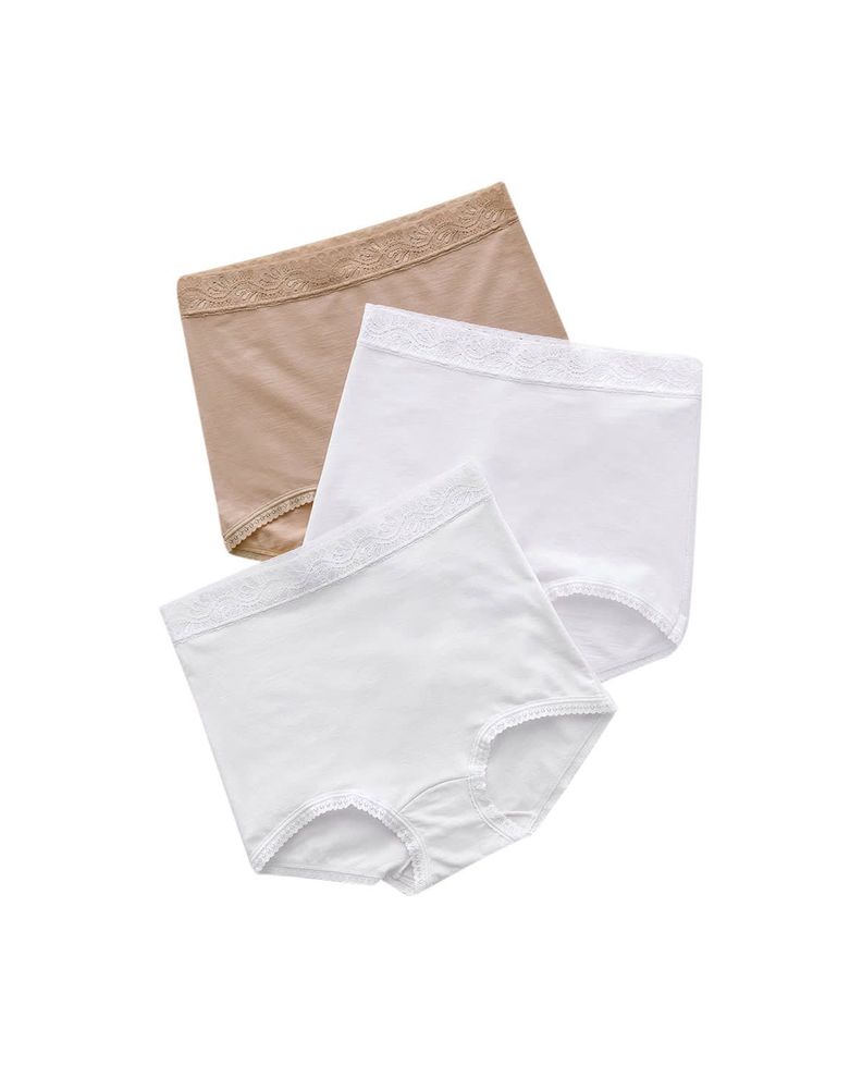 Calzones Pack X3 Clasicos Ajuste y Cubrimiento Total 207X3 Beige M