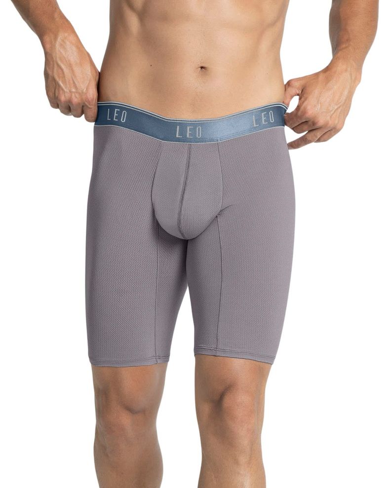 Ropa Interior Masculina Boxer Largo 033290N Gris-0