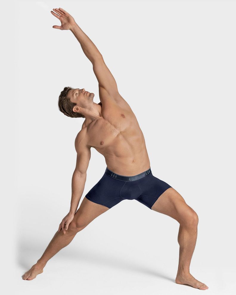 Ropa Interior Masculina Boxer Largo 033300N Azul-4