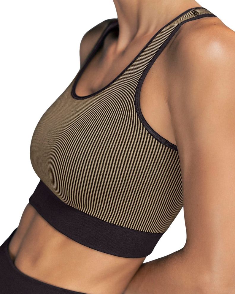 Ropa Deportiva Top 19AA11 Taupe / Negro-0