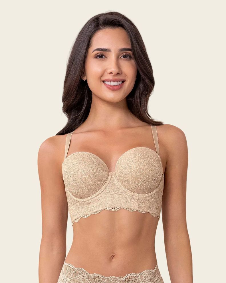 Sosten en Encaje con Realce Incorporado 71330 Beige 38B