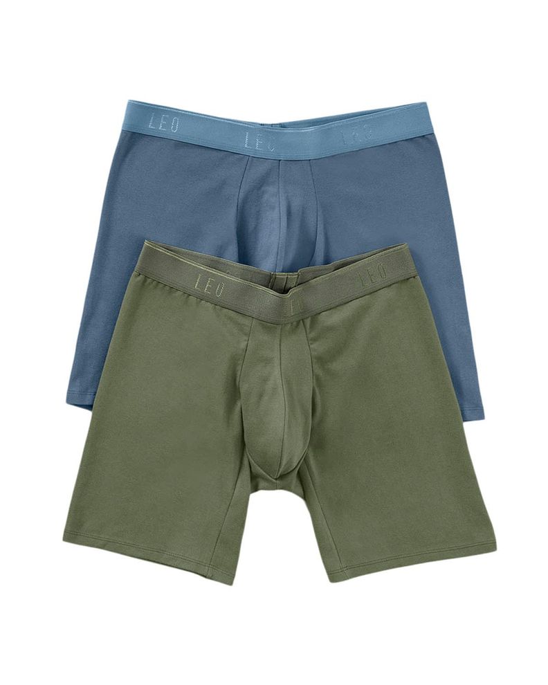 Ropa Interior Masculina Boxer Largo 33253X2 Azul / Verde-1