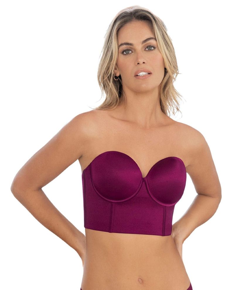 Sostén Strapless 091060 Rojo Oscuro-0