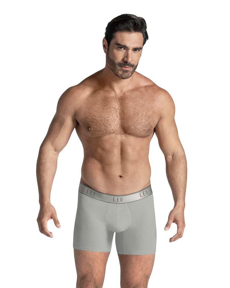 Ropa Interior Masculina Boxer Largo 033300N Gris-0