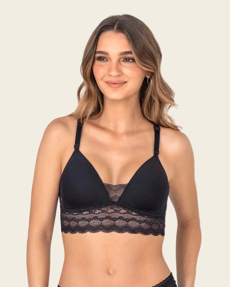 Sosten Ultracomodo con Delicados Toques de Encaje 011992 Negro 36B