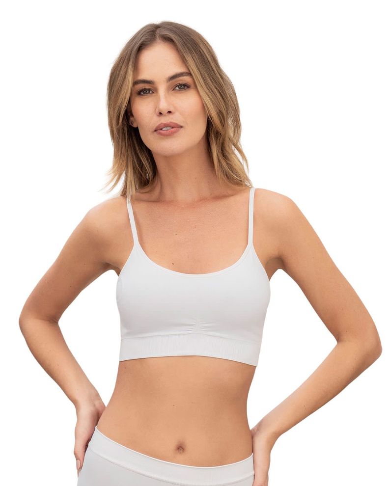 Top Ultraligero en Tecnologia Seamless 091087 Blanco S