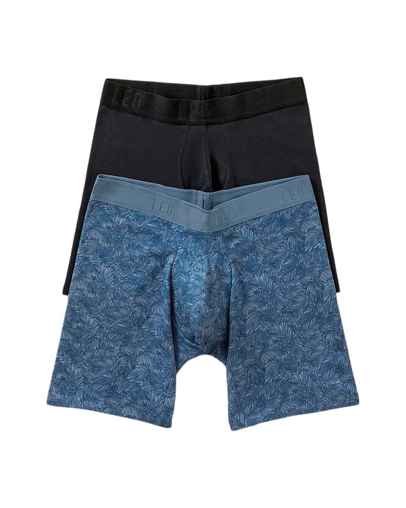 Ropa Interior Masculina Boxer Largo 33253X2 Negro / Azul-0