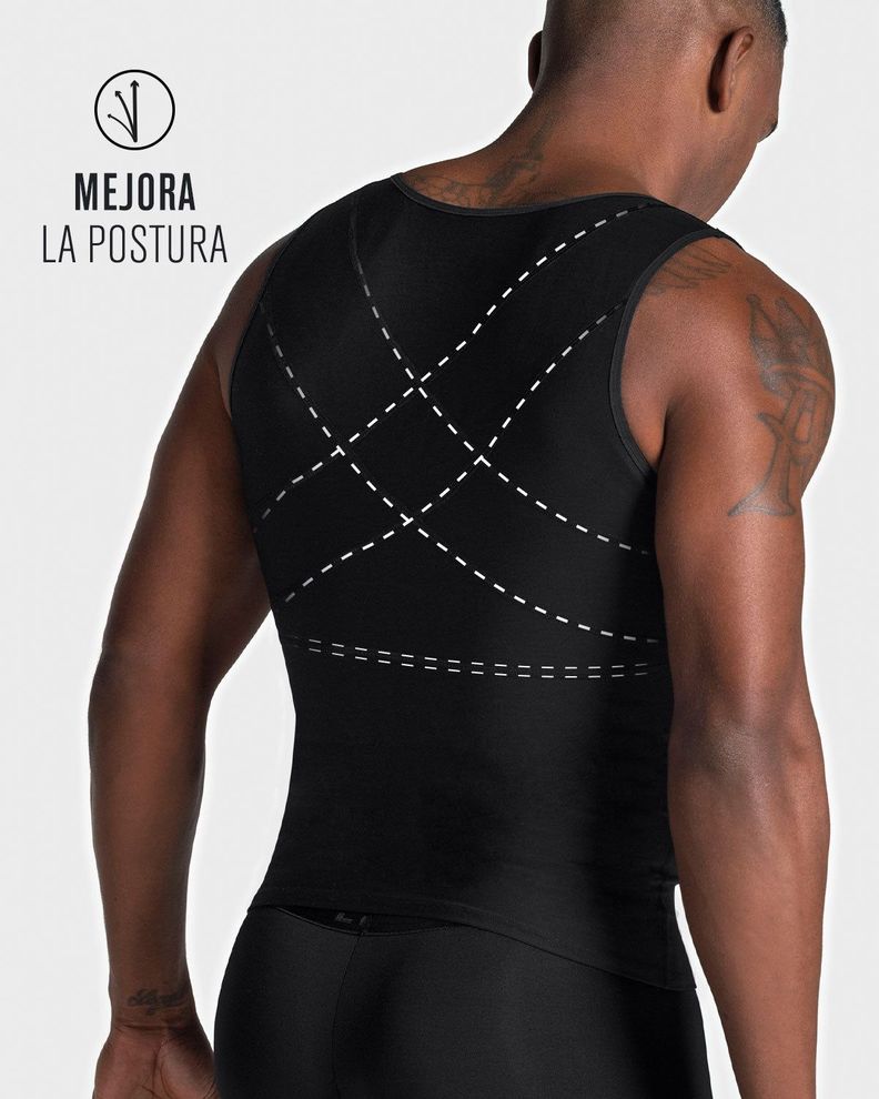 Faja Masculina Corrector de postura 035000 Negro-2