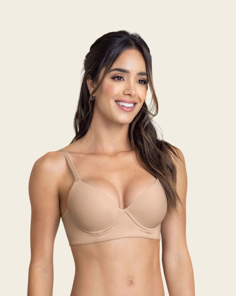 Sosten de Realce Alto Copa Lisa 71332 Beige 40B
