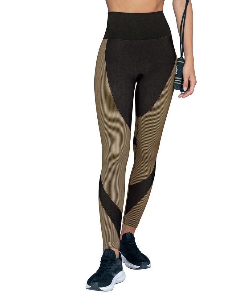 Ropa Deportiva Legging deportivo 195605 Taupe / Negro-0