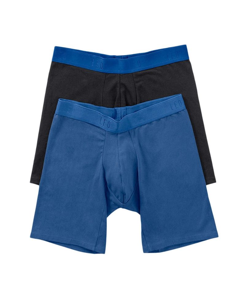 Ropa Interior Masculina Boxer Largo 33253X2 Negro / Azul-0