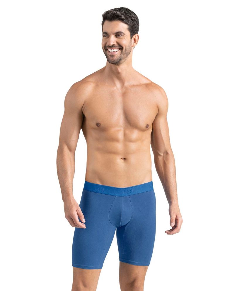 Ropa Interior Masculina Boxer Largo 33253X2 Negro / Azul-1