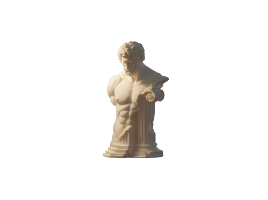 Escultura Decorativa Prints Patro- Busto de Héroe Griego