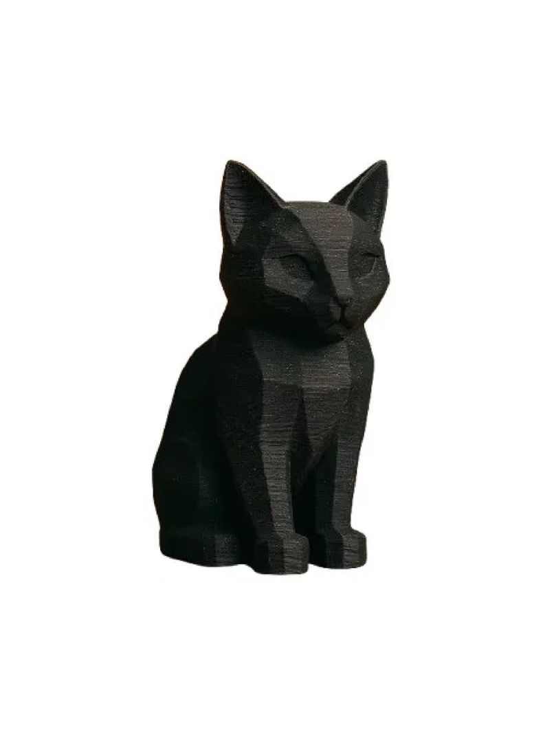 Figura decorativa Gato negro estilo poligonal