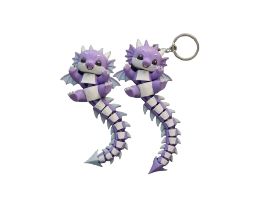 Llavero de Dragón Flexible (Pack de 2)